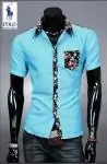 chemise ralph lauren 2019U homme pony manche courte hot sale 1131 bleu